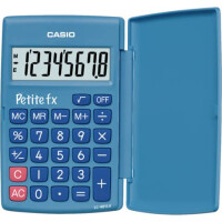 CASIO Taschenrechner 8-stellig blau 75x10,7x120mm BxHxT