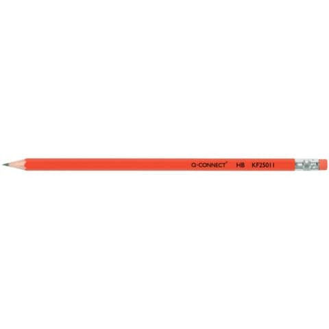 Q-Connect Bleistift HB mit Radierer rot
