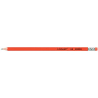 Q-Connect Bleistift HB mit Radierer rot