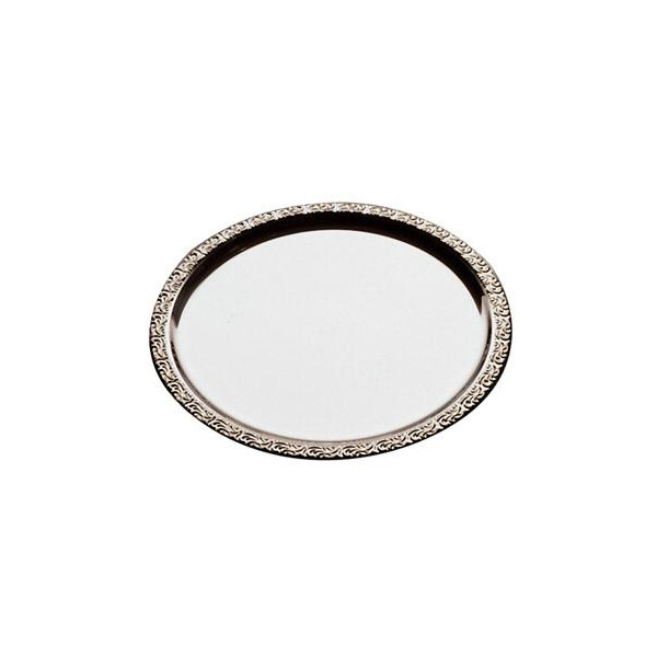 APS Tablett "SCHÖNER ESSEN", Durchmesser: 310 mm, silber