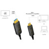 LogiLink USB-C AOC Hybrid Glasfaserkabel, 4K 60Hz, 15 m