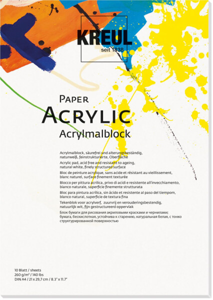 KREUL Künstlerblock "Paper Acrylic", 10 Blatt, DIN A3