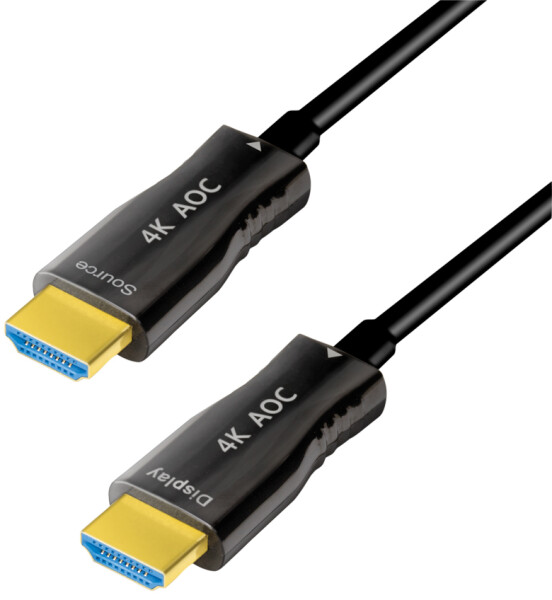 LogiLink HDMI AOC Hybrid Glasfaserkabel, 4K 60Hz, 30 m