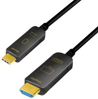 LogiLink USB 3.2 AOC Hybrid Glasfaserkabel, 4K 60Hz, 10 m