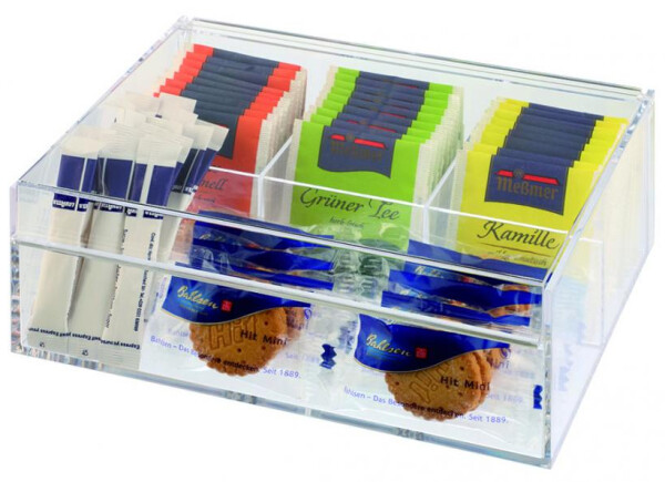 APS Teebox Multibox, aus Kunststoff, transparent