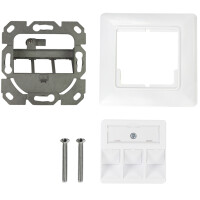 LogiLink Unterputzdose für Keystone-Module, 2-fach, reinweiß