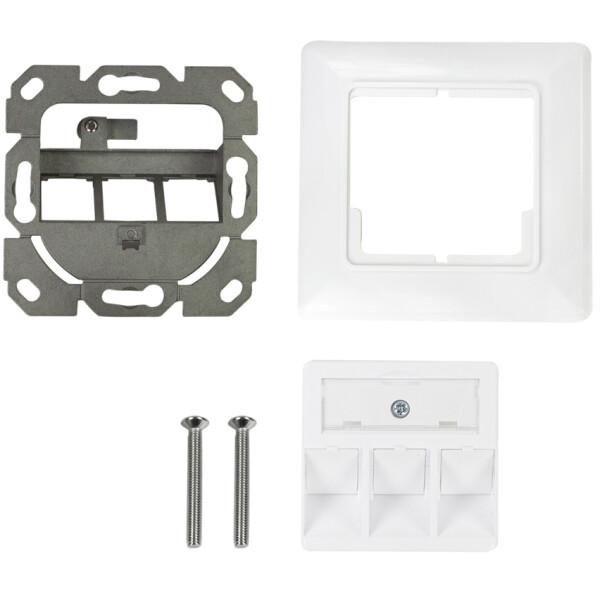 LogiLink Unterputzdose f&uuml;r Keystone-Module, 1-fach, reinwei&szlig;