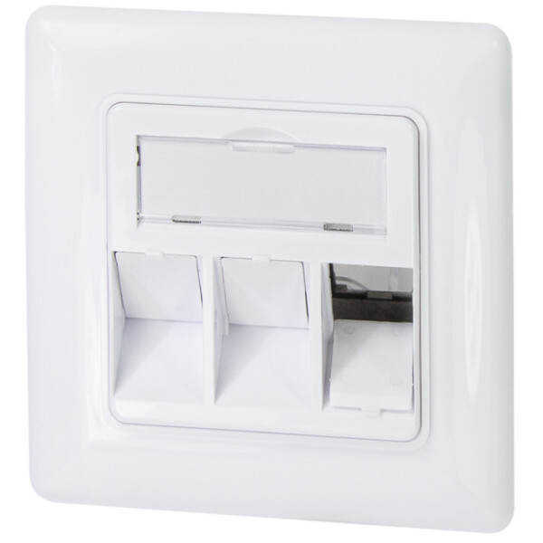 LogiLink Unterputzdose f&uuml;r Keystone-Module, 1-fach, reinwei&szlig;