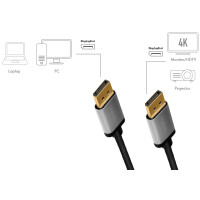 LogiLink DisplayPort 1.2 Kabel, Stecker - Stecker, 2,0 m