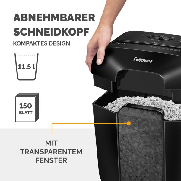 Fellowes Aktenvernichter Powershred LX25M, schwarz