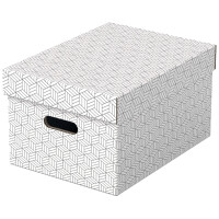 Esselte Aufbewahrungsbox Home M, 3er Set, grau