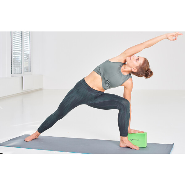 SCHILDKRÖT Yoga Block, 200 g, grün grau
