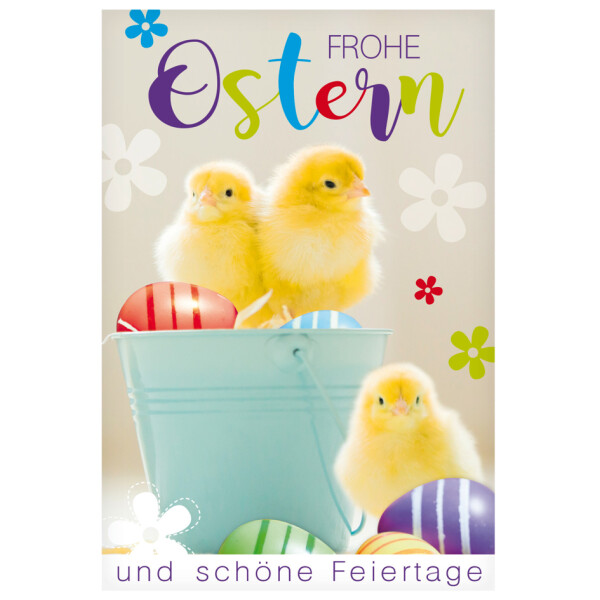 SUSY CARD Oster-Grußkarte "Hasenei im Eimer"