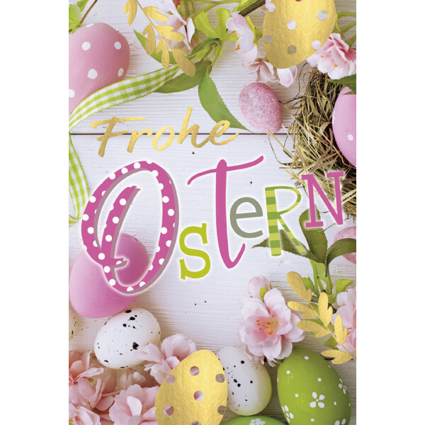 SUSY CARD Oster-Grußkarte "Eier & Blüten"
