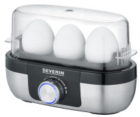 SEVERIN Eierkocher EK 3163, für 3 Eier, Edelstahl schwarz