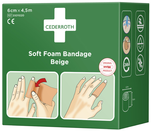 CEDERROTH Pflaster "Soft Foam Bandage", beige
