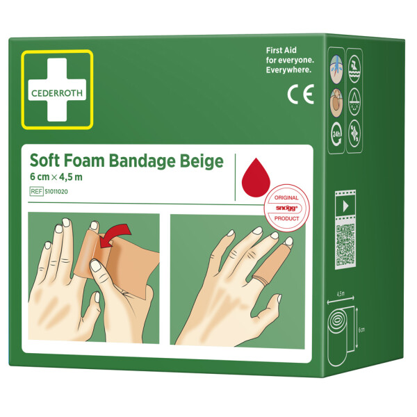 CEDERROTH Pflaster "Soft Foam Bandage", beige