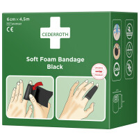 CEDERROTH Pflaster "Soft Foam Bandage", schwarz