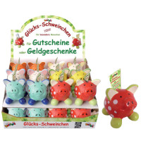 SWIGGIE Spardose Glücksschwein sortiert Supermini 1541