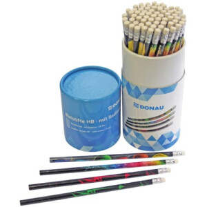 DONAU Bleistift mit Radierer Color Splash