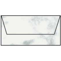 RÖSSLER Briefumschlag Paperado DL grau marmora gerippt