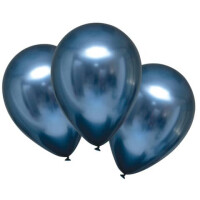 Luftballon Satin Luxe 6ST blau metallic