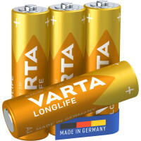 VARTA Alkaline Batterie Longlife, Mignon (AA LR6)
