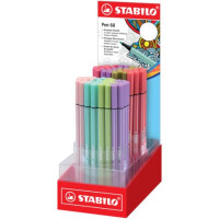 STABILO Fasermaler Pen 68 Kleindisplay, 80 Teile