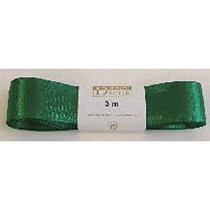 GOLDINA Doppelsatinband 25mmx3m d-grün