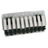 PBS Christbaumkerze LED, 105x15mm, weiß, 10 Stück 48461