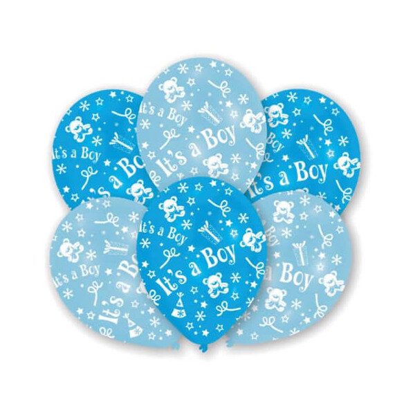 Luftballon It´s a boy 6 Stück blau 27,5cm