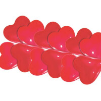 AMSCAN Luftballon Herz 10ST rot klein