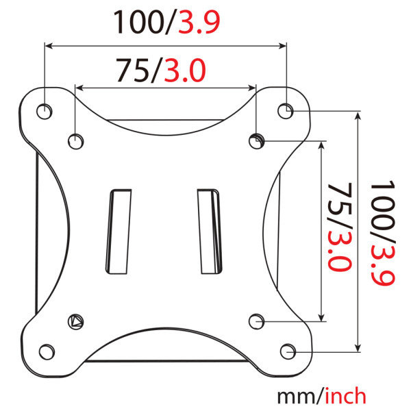 DIGITUS LCD- LED- TFT-Wandbefestigung, bis 68,58 cm (27")