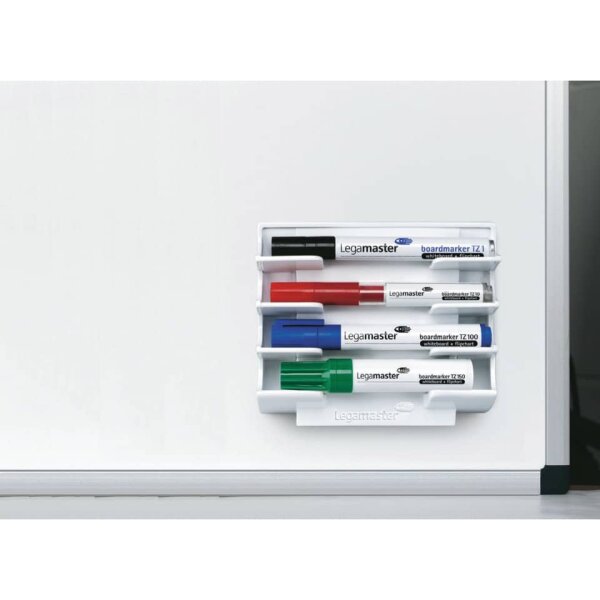 LEGAMASTER Whiteboard-Markerhalter, magnetisch, wei&szlig; 7-122000
