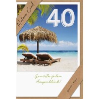 Geburtstagskarte Zahl 40 Nature Card