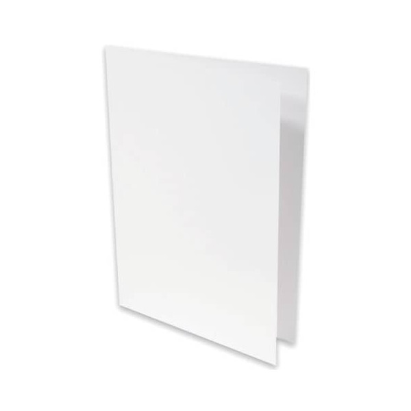 RÖSSLER Briefkarte Paperado A5 marble white metallic hoch doppelt