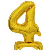 Folienballon Mini Zahl 4 gold 38cm