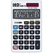 LEO Taschenrechner 12-stellig silber 088S