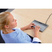BAKKERELKHUIZEN Tastatur mit Multimediatasten S-Board 840, grau BNES840DDE