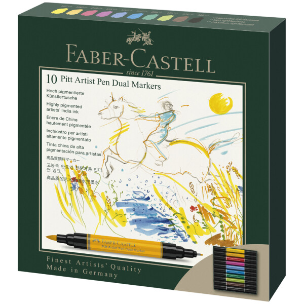 FABER-CASTELL Tuschestift PITT artist pen Dual Marker, 10er