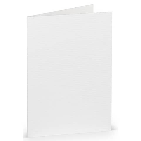 RÖSSLER Briefkarte Paperado A7 weiß gerippt doppelt hoch,planliegend