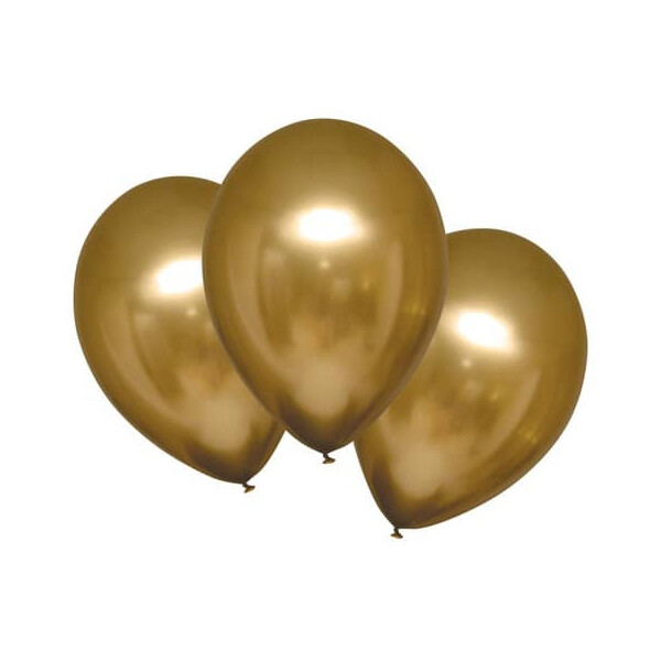 Luftballon Satin Luxe 6ST gold metallic