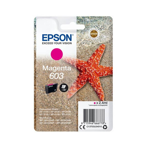 EPSON Original Epson Tintenpatrone magenta (C13T03U34010,T03U340,603,T03U3,T03U34010)