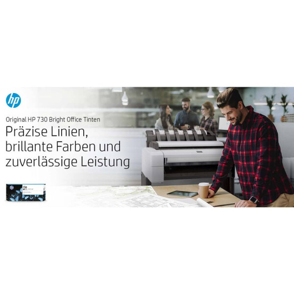 HP Inkjetpatrone Nr.730, 300 ml, yellow P2V70A