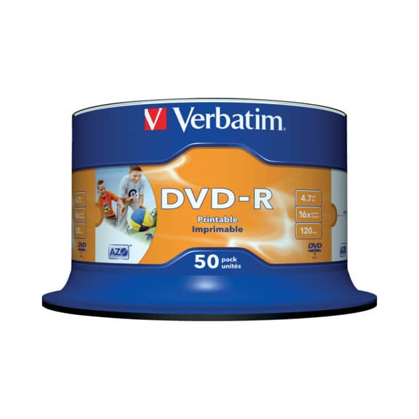Verbatim DVD-R Recordable 4,7Gb120mi 50 Spindel