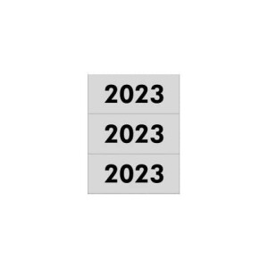 Inhaltsschildchen 2023 selbstklebend 100 ST grau