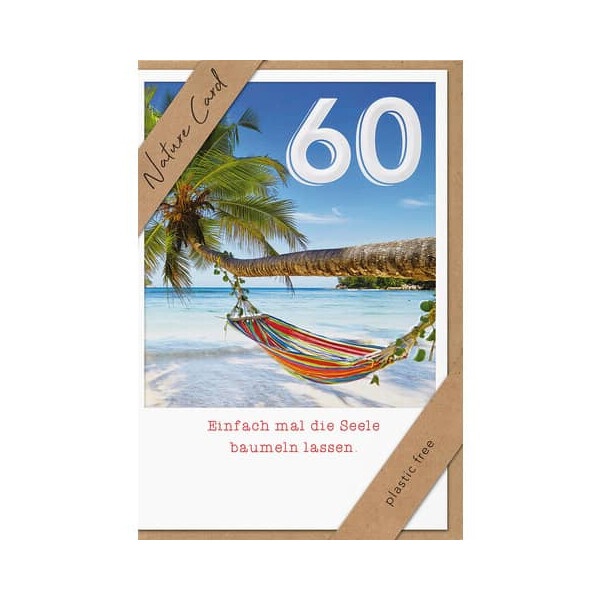 Geburtstagskarte Zahl 60 Nature Card