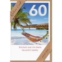 Geburtstagskarte Zahl 60 Nature Card