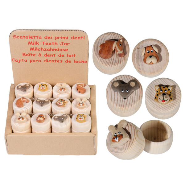 OUT OF THE BLUE Milchzahndose Animals, 3,5x3,5cm, sortiert 76 0992