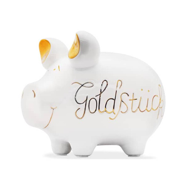KCG Spardose Schwein mittel Gold-Edition Goldstück